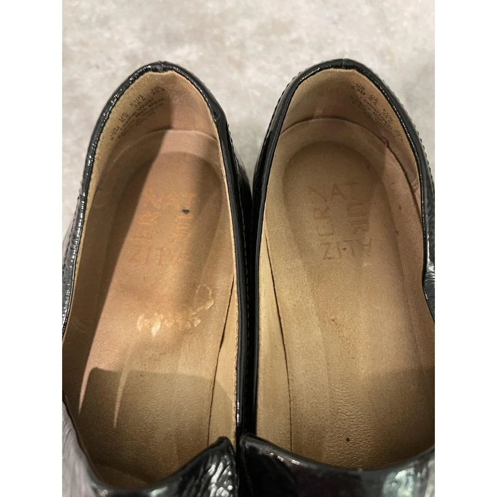 Naturalizer Adiline Loafer Shoes Womens Size 8.5 Black Patent Leather Platform